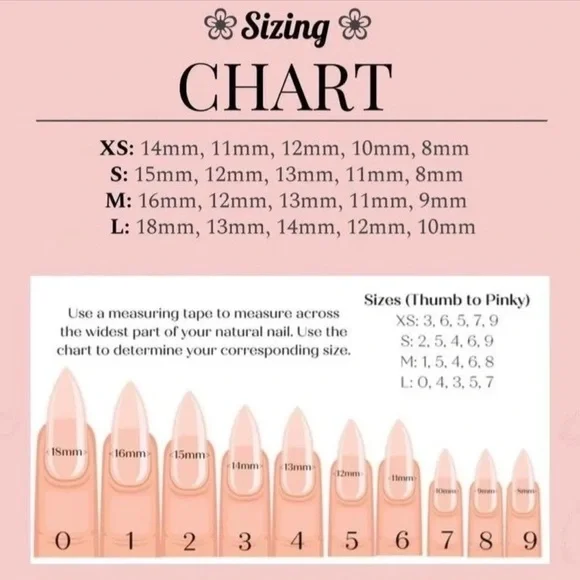 Pink Floral Press on Nails - Picture 6 of 6